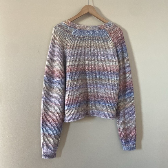 Rails -Josie Cardigan Amethyst Space Dye Multi Color Wool Blend Chunky Sweater - Picture 10 of 11
